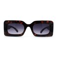 thumbnail image 3 of Womens Mod Thick Plastic Minimal Sunglasses Tortoise Smoke, 3 of 4