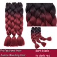 thumbnail image 2 of Ombre Jumbo Braiding Hair Extensions High Temperature Synthetic Twist Hair Multiple Colored Hair, 2 of 5