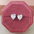 thumbnail image 4 of LYMAYTER Collier Boucles d'Oreilles en Forme de Cœur Ensemble Collier Boucles d'Oreilles pour Femmes - Cœur Rose, pour Bal et Mariage, 4 of 7