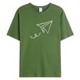 thumbnail image 3 of BOBOGOJP Shirts T - pour Hommes Graphiques Décontractés à Imprimé Chandails Molletonnés Col Rond Manches Courtes T-Shirts (Vert Armée,G), 3 of 5
