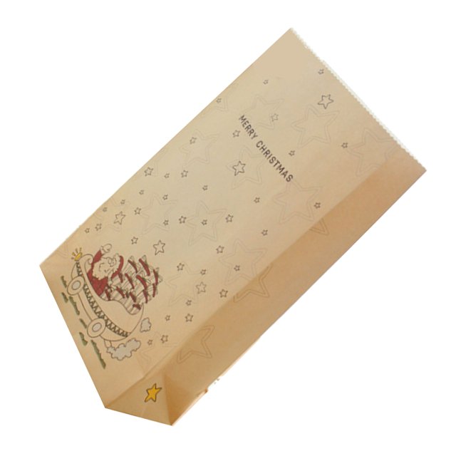 4pcs Kraft Paper Merry Christmas Gift Bags Packaging Cookie Box Wedding Xmas Party Candy Pouch