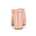 thumbnail image 2 of BLISSFUL STEP Women's Pearl Bow Block Heel Slides Mules Nude 7, 2 of 7