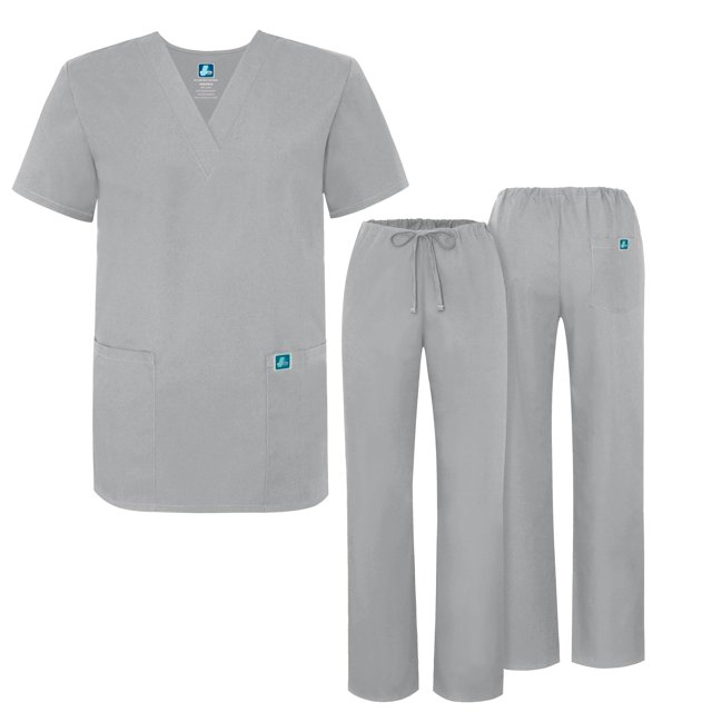 Adar Mens Medical Scrubs Set Medical Uniforms - Roomy Fit (30 Colors)