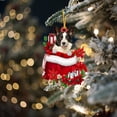 thumbnail image 3 of Dog Christmas Giftslovely Dog Flowers Christmas Tag Christmas Decorations Christmas Tree Pendant Tag Decoration Cottage Christmas Tree Decoration Green Christmas Tree, 3 of 4