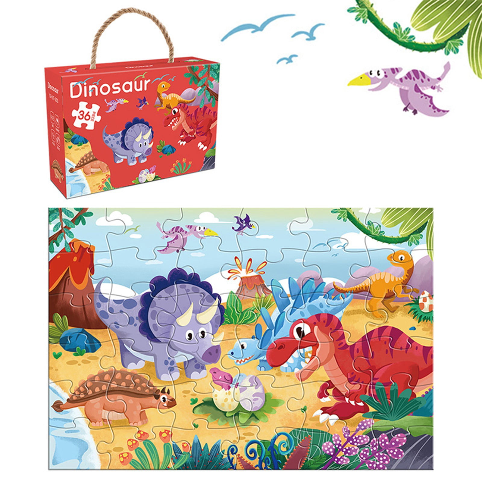 Children's Puzzle Puzzle Puzzle Paper Puzzle Board Box With Flat Picture Gift Box For 3-6 Years Old