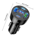 thumbnail image 3 of 65W Car Charger Quint Port Fast Charging Hub High Power 1 To 5 USB Ports Rapid Car Adapter For Smartphones & Devices, 3 of 6