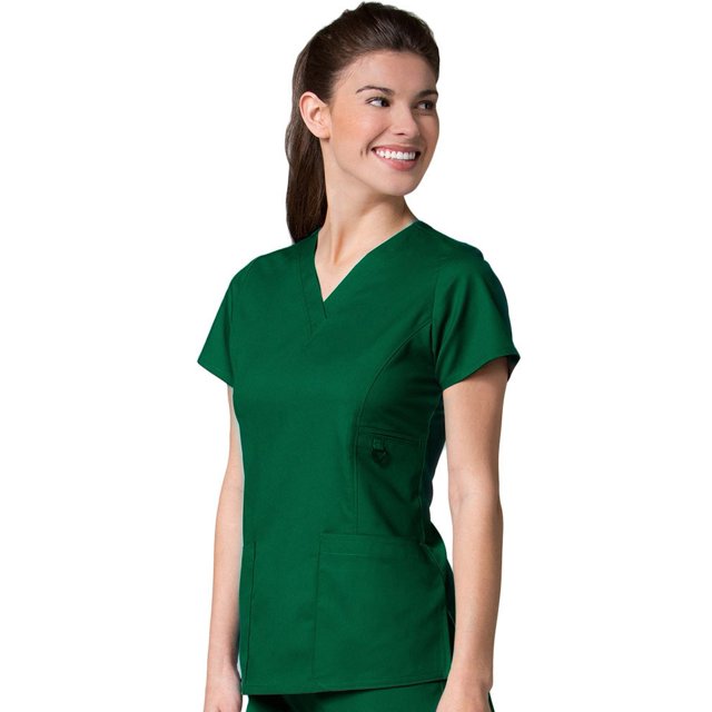 EON Women's COOLMAX V-Neck Solid Scrub Top