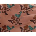 thumbnail image 4 of oneOone Georgette Viscose Fabric Leaves|Bird & Floral Block Print Sewing Fabric BTY 42 Inch Wide, 4 of 4