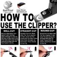 thumbnail image 3 of Black Premium Adjustable Stainless Steel Artificial Acrylic Fake False Nail Tip Clipper Cutter Trimmer Manicure Pedicure Sharp Blade Clip Tool For Salon Home Nail Art Beauty Design DIY, 3 of 5