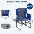 thumbnail image 3 of Ourlova Oversized Directors Camping Chair - 2 PCS, Portable, Aluminum, with Side Table, 3 of 8