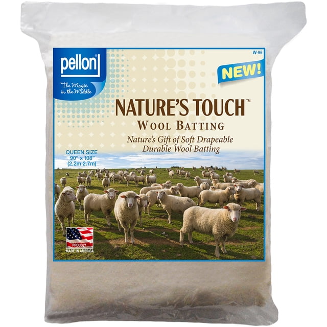 Pellon W-96 Queen Wool Batting, 96 x 108 in.
