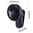 thumbnail image 2 of Black Magnetic Clip Fan Usb Rechargeable 3 Wind Levels 90 Degree Rotation Quiet Desktop Portable For Home Bedroom, 2 of 6