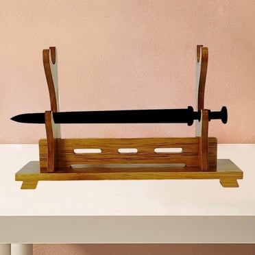 Samurai Sword Display Wood Katana Stand Holder 2 Hanger Wooden Layers
