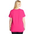 thumbnail image 3 of Just My Size T-Shirt Col Rond à Manches Courtes en Jersey de Coton pour Femmes, 3X, Amarante, 3 of 3