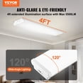 thumbnail image 2 of VEVOR 4FT LED Wraparound Light, 50W, 5500LM Flush Mount LED Shop Light, 4 Pack 6500K Daylight LED Kitchen Ceiling Lighting Fixtures, for Garage Office Laundry Fluorescent Tube Replacement, FCC, 2 of 9