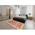 thumbnail image 4 of Ahgly Company Indoor Square Abstract Pastel Orange Oriental Area Rugs, 3' Square, 4 of 6