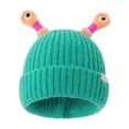 thumbnail image 2 of Knit Frog Beanie with Light Up Eyes & Antennas, Retractable LED Flashing Winter Hat for Streetwear, Funny Novelty Accessory, 2 of 5