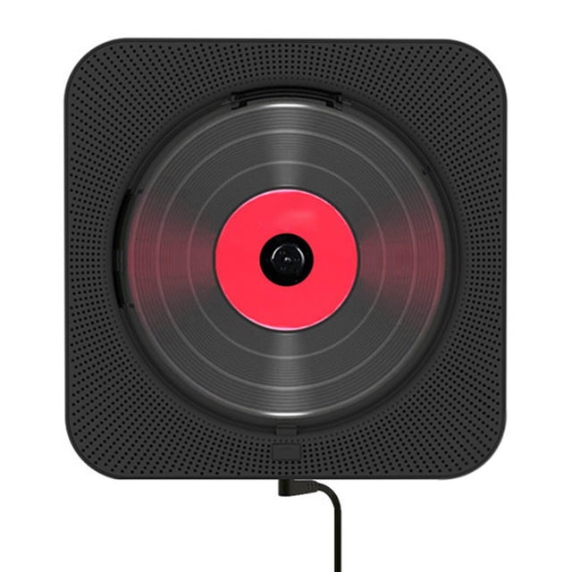 MEGICOT Bluetooth Portable 2600mAh Rechargeable CD Player Built-in Speakers, Wall Mountable Music Player with Dust Cover Remote Control, Support FM Radio USB Flash Micro SD AUX Play