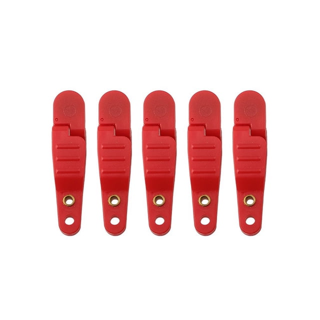 GLFILL Ensemble de 5 Pcs Pinces de Pêche pour Perche à Descente, Pinces de Ligne pour Perche à Forte Tension, Pinces de Déclenchement à Pression, Pinces de Déclenchement Rembourrées à Pression, Outils de Pêche Rouge