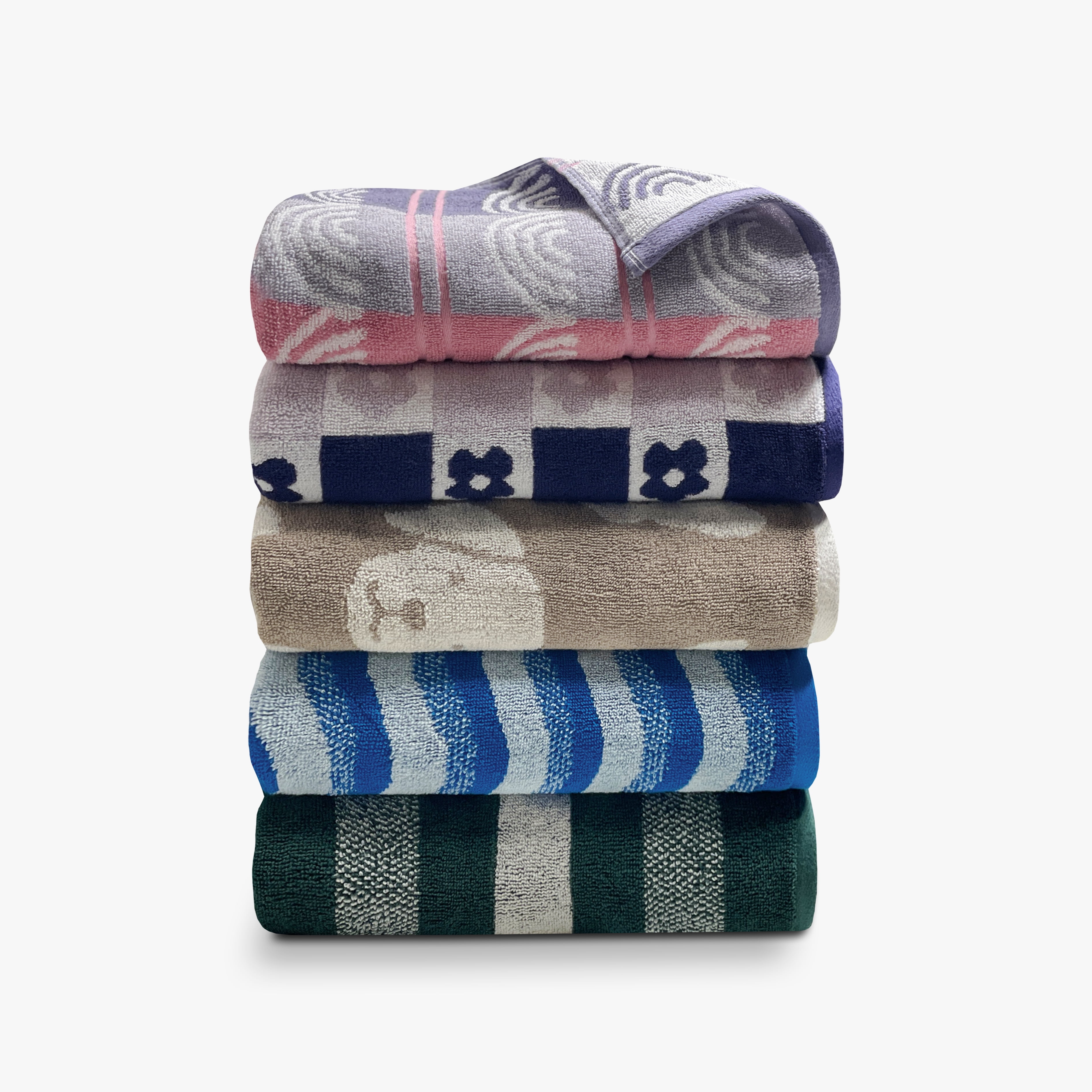 Serviette de bain pour enfants Mainstays, 27 po x 50 po, 100 % coton, rayures