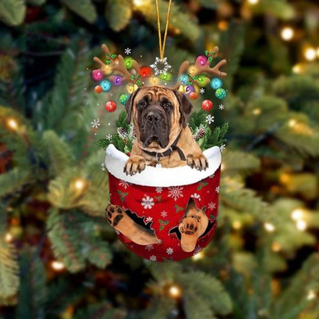 RKSTN Fall Decorations for Home Funny Christmas Tree Decorations, Suitable For Dogs - Gifts For Dog Lovers - Christmas Decorations - Lovely Stockings Dog Christmas Tree Decorations