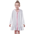 thumbnail image 2 of Cache-maillot pour Fille Enfant - Cache-Maillot pour Enfants à Fermeture Éclair, Peignoir de Plage à Capuche Absorbant, 2 of 6