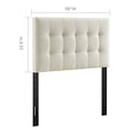 thumbnail image 3 of Modway Lily Tufted Linen Fabric Upholstered Twin Headboard in Ivory, 3 of 5