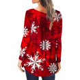 thumbnail image 3 of MesaSe Tunique de Noël Imprimée Col Rond pour Femmes Boutons Manches Longues Blouse Ample, 3 of 6