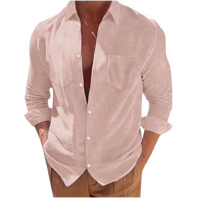 RKSTN Cardigan pour Homme Décontracté Mode Col Rabattu Chandail Uni Manches Longues Hauts en Coton Décontractés Stylés pour l'Automne