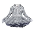thumbnail image 1 of EGNMCR Robe Sans Manches à Col Rond Tout-Petits Enfants Bébés Filles Chandail Tricoté Robe d'Hiver au Crochet avec Tulle Chandail Robe Fille, 1 of 9