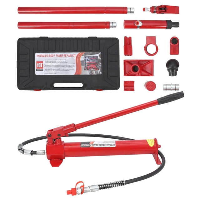 GloryStar Kit de Puissance Hydraulique Porta 12T Robuste, Étui de Transport Sécurisé Inclus, Parfait pour les Réparations de Carrosserie et l'Utilisation en Atelier Automobile