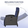 thumbnail image 4 of Outsunny Fauteuil Inclinable d'Extérieur avec Dossier et Coussin Réglables - Enfants, Bleu, 4 of 10