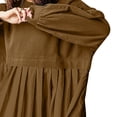 thumbnail image 4 of Pisexur Robe Chandail Surdimensionnée pour Femmes, Col Rond, Manches Longues, Patchwork, Robe d'Automne, Chandail à Enfiler, Hauts Amples et Fluides, Robe Chandail, Mini-Robe, 4 of 6