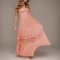 thumbnail image 4 of Cathalem 2024 Robe Mini Sans Manches d'Été pour Femme, Robe Débardeur Évasée d'Été, Rouge Melon D\'eau L, 4 of 5