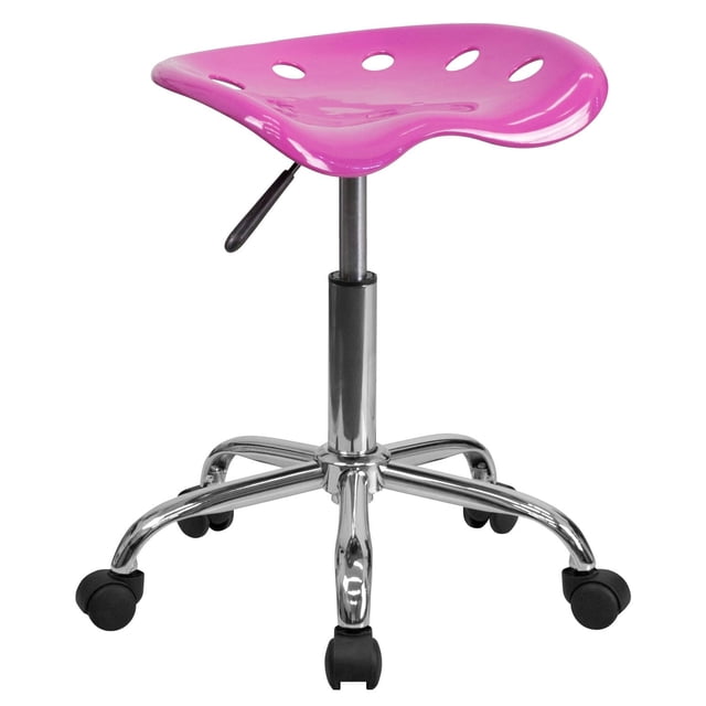 Vibrant Candy Heart Tractor Seat and Chrome Stool
