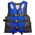 thumbnail image 1 of JARUSITE Blue M-Size Dacron Life Jacket, Lightweight 600g, Multiple Color Options, Includes Random Whistle, 1 of 6