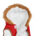 thumbnail image 3 of Holiday Time Dog Clothes: Hooded Jacket for Fall & Winter, Red with Faux Toggles, Size XS-XL, 3 of 9