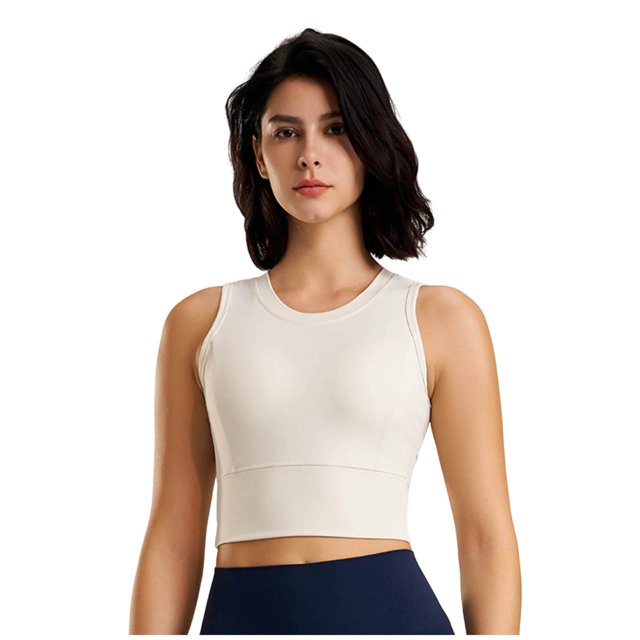 Yuyuzo Sports Bras for Women Wireless High Support Seamless Padded Quick Drying Workout Crop Tank Tops