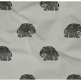 thumbnail image 4 of oneOone Organic Cotton Poplin Twill Fabric Elephant Block Print Fabric By Yard 42 Inch Wide, 4 of 4
