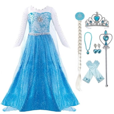 HAWEE Petite Fille Princess Robe Neige Fête Reine Costume d'Halloween