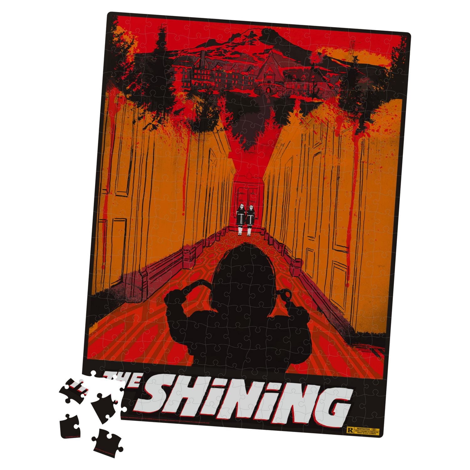 The Shining - Puzzle de 500 pièces dans une boîte rétro en plastique façon boîtier de vidéocassette Blockbuster