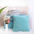 thumbnail image 4 of Unique Bargains Housse de Coussin Décorative en Velours Côtelé Doux à Rayures en Velours, 4 of 9