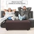 thumbnail image 3 of PiccoCasa Stretch Ottoman Cover Slipcover Furniture Covers Umber Small, 3 of 7