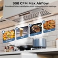 thumbnail image 3 of Costway 36 Inch Under Cabinet Range Hood with 4 Fan Speeds, Touch/Gesture/Remote Control, 3 of 9