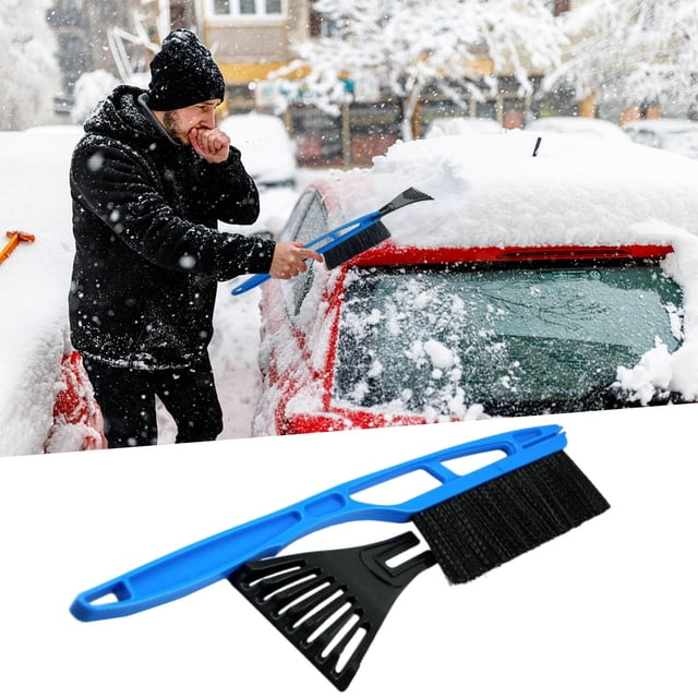 KQJQS Multifunctional Snow Plow, Detachable In Winter With Brush, Snow Plow, Large Defrosting, Cleaning, Car Snow Plow