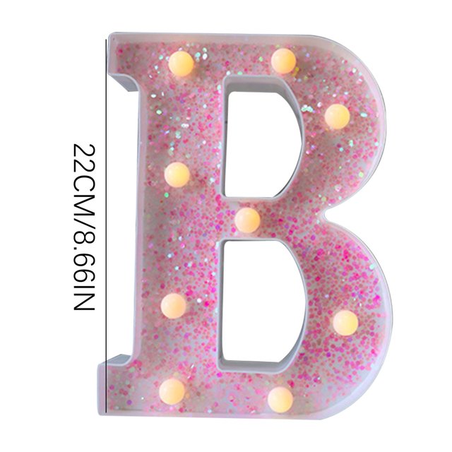 JilgTeok 1 Packs Colorful Light Up Letters LED Letter Lights for Proposal Statement Birthday Party Wedding Home Bar Decoration Scene Decorative Light Clearance