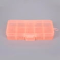 thumbnail image 4 of 10 Grid Plastic Jewelry Removable Storage Box Beads Earring Brooch False Container Orange, 4 of 9