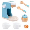 thumbnail image 1 of Children‘s Wooden Simulation Kitchen Toy Set Play House Early Education Toy Bread Machine Coffee Machine Juicer Microwave Oven, 1 of 6
