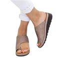 thumbnail image 2 of LSLJS Sandales Femmes Chaussures Plates Habillées avec Anneau d'Orteil Coussin à Enfiler Chaussures d'Été pour Femmes Sandales Plates Confortables Extérieur, 2 of 4