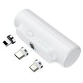 thumbnail image 1 of Chargeur de Batterie Mobile Externe Portable d'Urgence Grande Capacité 3000mAh Rechargeable avec Connecteurs Détachables Blanc, 1 of 8